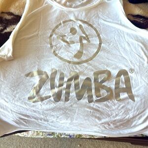 Zumba White Tank Top S NWOT